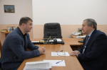 Губернатор Омской области Виталий Хоценко провел рабочую встречу с главой Нижнеомского района Анатолием Стадниковым