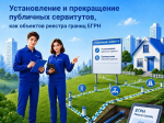 Установление и прекращение публичных сервитутов как объектов реестра границ ЕГРН.